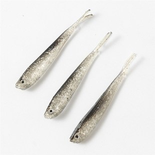 极速Soft Lure Shad Tail 75mm With Or Without Hook Fish Artif