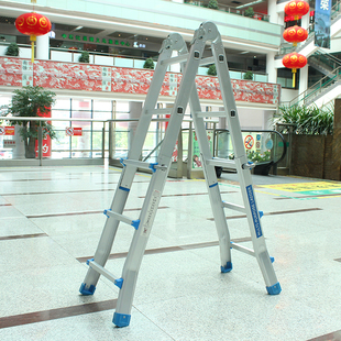 多功能折叠梯铝合金工程梯人字梯家用梯子小巨人梯升降加厚可伸缩