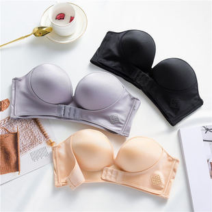 推荐1/2 Cup Push Up Bra Front and Behind Buckle Underwear Wo