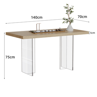 新品新中式白蜡j木茶台阳台家用实木小茶桌椅组合简约亚克力悬浮