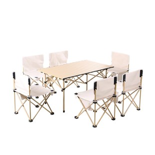 户外摺叠椅子桌子一体套装餐桌椅2023新款可携式露营凳子用品装备