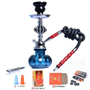 推荐小号单管水烟 壶全套酒吧KTV水烟套装水果味大烟雾烟具hookah