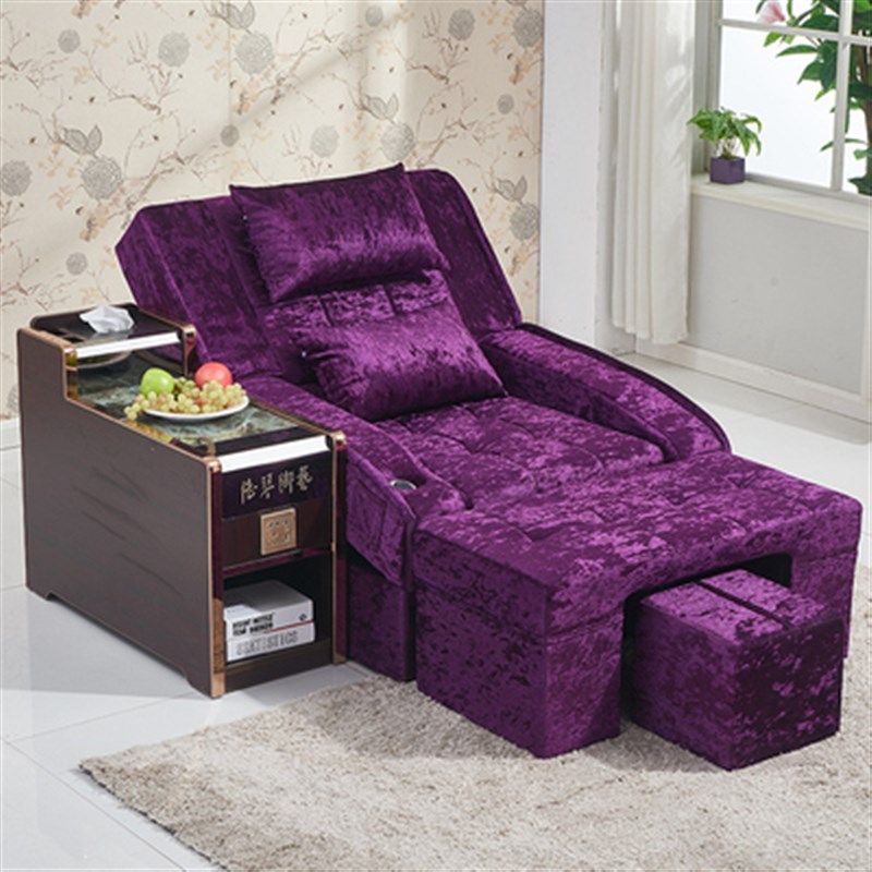 新品足浴沙发电动足疗按摩床x美脚洗脚床美甲美睫沙发躺椅多功能