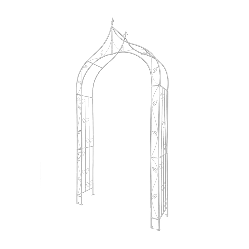 直销新品美式乡村复古铁艺拱门爬藤花架D 户外花园露台庭院支架植