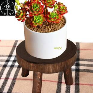 速发Wooden Plant Stand Flower Pot Base Holder Stool Indoor