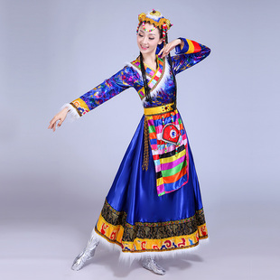 现货速发藏族舞蹈演出服装女新款少数民族服饰卓玛成人蒙古族中国