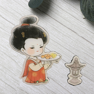 陕西历史博物馆唐妞创意冰箱贴磁铁卡通女Z可爱中国风
