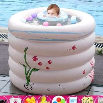 卉蓓新生婴儿游泳h池家用可折叠保温F充气大号加厚圆形幼儿童宝宝