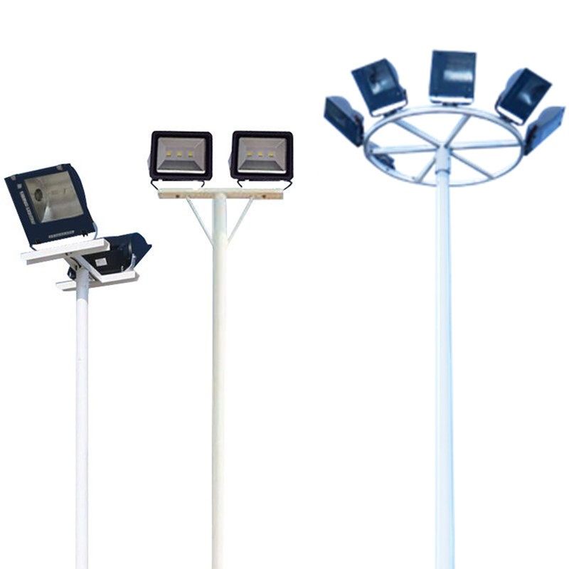 新品球场灯高杆灯投光灯户外篮球b场照明灯杆5米6米8米广场灯柱超