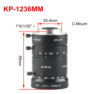 直销包邮6mm-36mm工业镜头10z00万像素CCTV手动变焦无畸变工业检