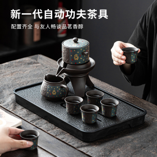 轻奢高档茶杯2024新款网红紫砂功夫茶具套装家用懒人茶壶泡茶