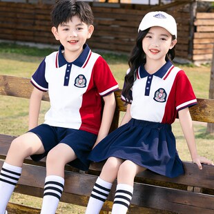 现货速发幼儿园园服夏季班服套装大班毕业照运动会夏天短袖小学生