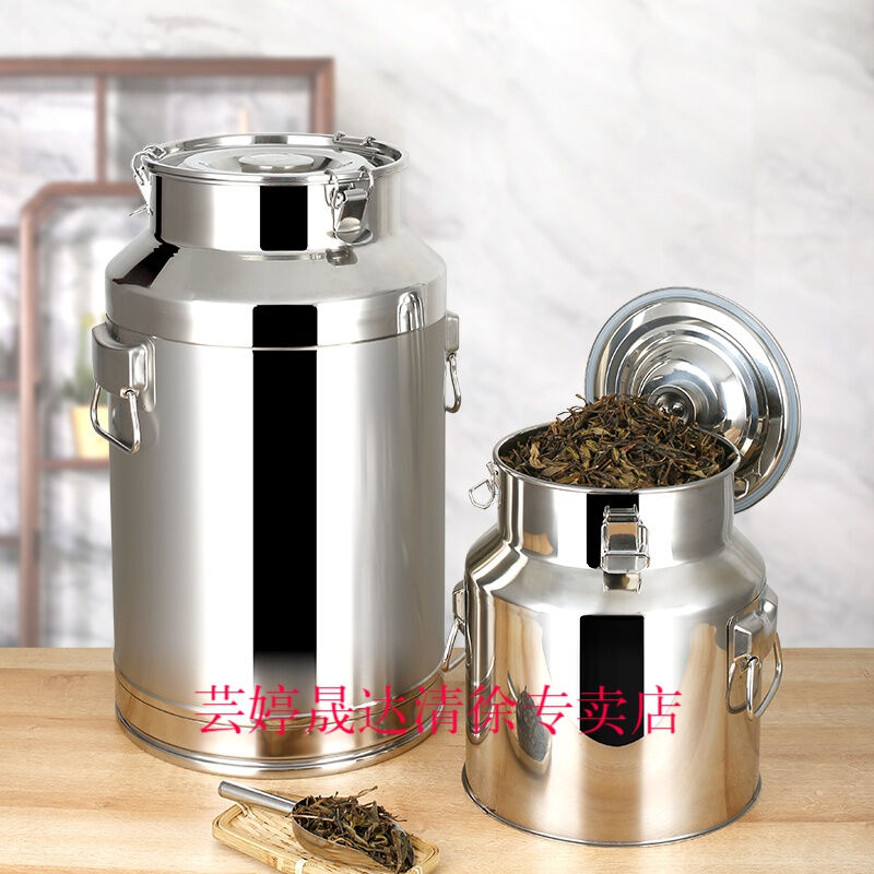 普洱锈盒304不茶钢装茶叶罐大容精防潮量美精品密封罐密封圈大号