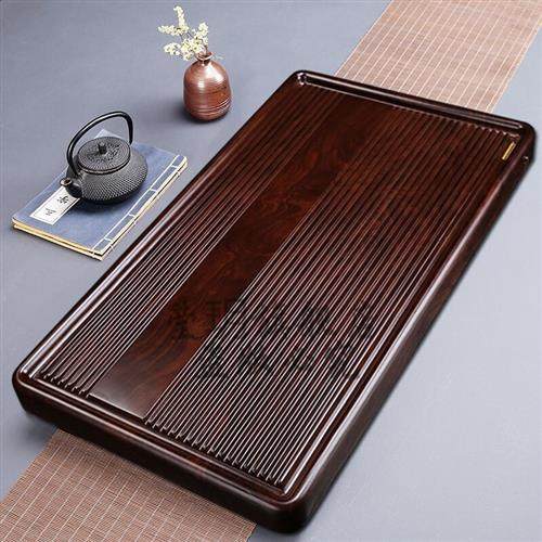 新品整块木茶盘h实木茶台长方形家用茶海简约大号原木排水茶具定