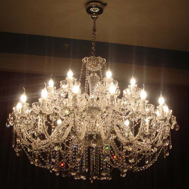 欧式水晶灯客厅吊灯简欧餐厅卧室灯具轻奢大气复式楼别墅蜡烛灯饰