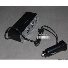 电源分配车载一拖三点烟器/转换器 最新 USB充电 3孔点烟器插座