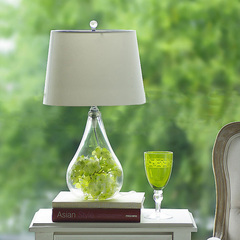美式田园玻璃小台灯卧室床头灯现代创意客厅宜家时尚欧式简约台灯
