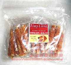 Tiny Love零食 A级芝麻鸡肉绕鳕鱼片 帮助毛发 整包800g