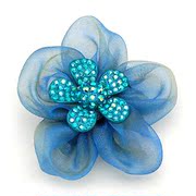 Smiling Korean sewing rhinestones brooch women''s high-end flower brooch pin clasp Korea jewelry 349395