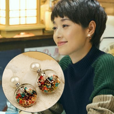 我的前半生唐晶马伊俐同款耳钉女珍珠耳饰品