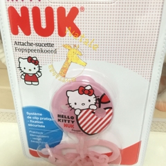 NUK婴儿安抚奶嘴链 奶嘴防掉链 宝宝牙胶防掉链 hellokitty款式