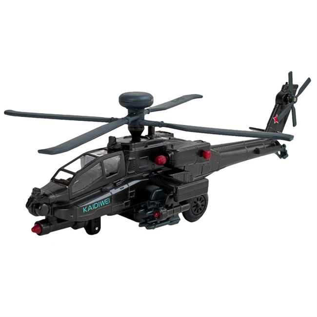 阿帕奇武装直升机模型合金飞机军事模型ah-64d声光回力玩具