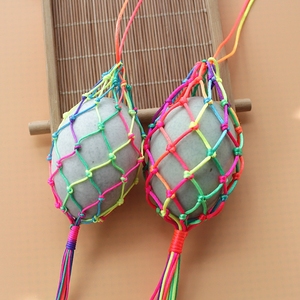 端午小孩鸡蛋网鸭蛋兜蛋袋幼儿园小朋友辟邪五彩色鹅蛋网兜鸡蛋袋