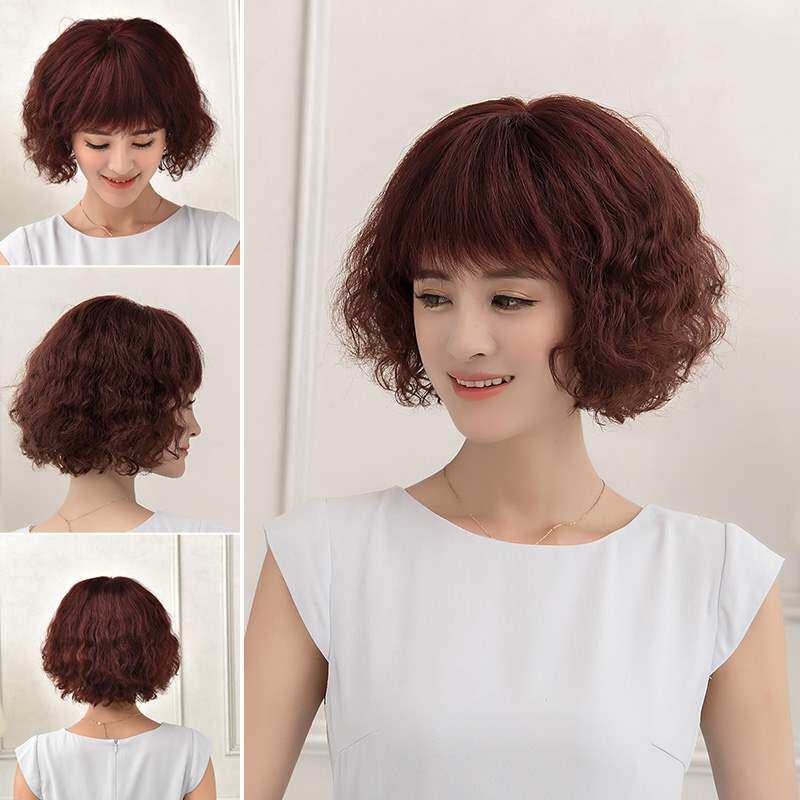 黛美丝 假发女长卷发 自然逼真蓬松真发假发女长发假发套 深棕色_不