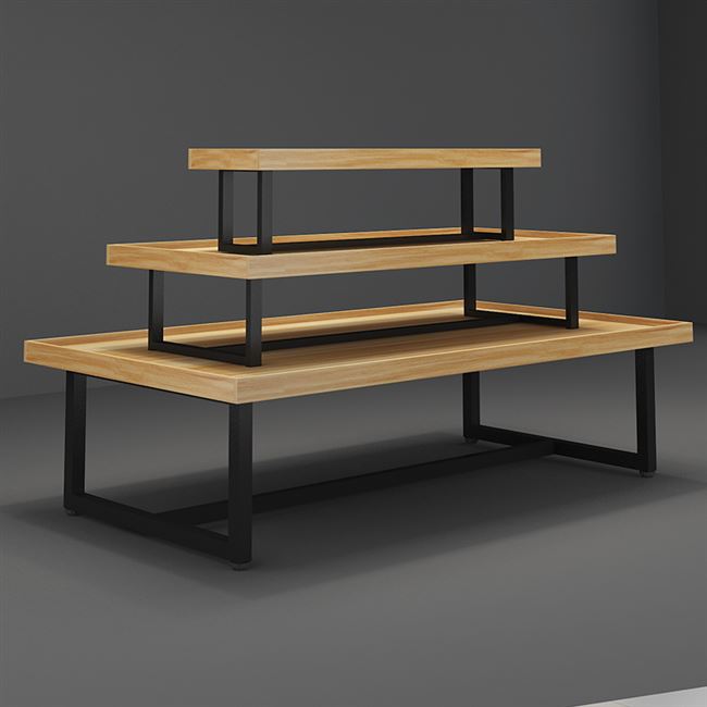 展台鞋店促销中岛柜母婴货架超市化妆品饰品展示柜台文玩具流水台