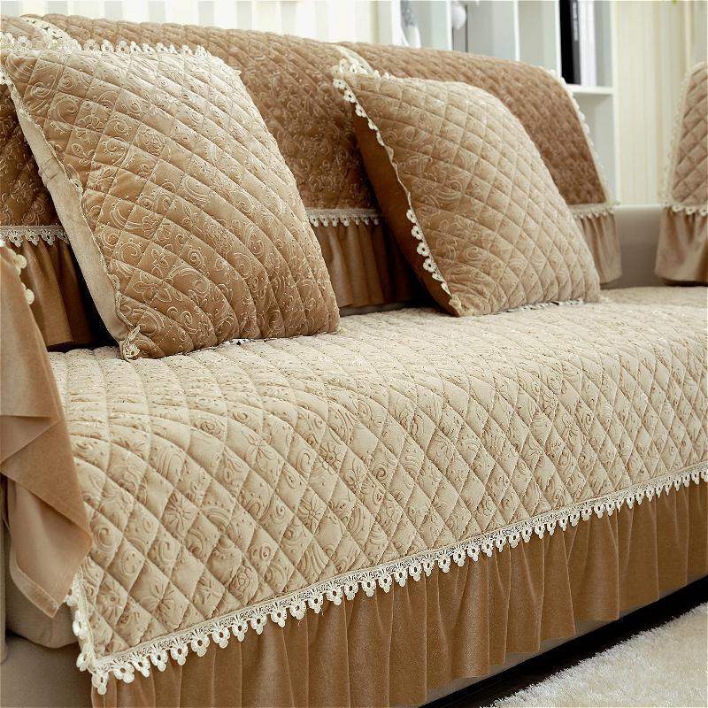 沙发垫沙发巾套罩四季加厚金丝毛绒布艺防滑定做欧式实木坐垫皮子