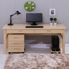 实木书桌电脑桌办工桌松木电脑桌全实木书桌