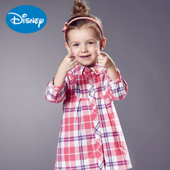 预售迪士尼米奇女童衬衫格子长袖童装棉休闲儿童2015秋款格纹上衣