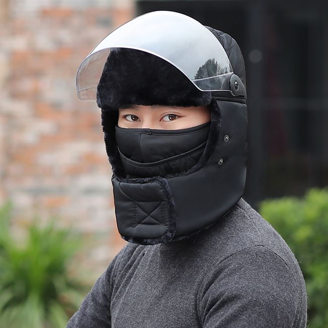 冬雷锋骑车棉帽子防风防寒保暖男雷锋帽女秋冬电动摩托车挡风骑行