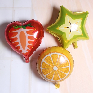 淘宝18寸水果铝膜气球 宝宝生日周岁装扮布置用品 草莓造型铝箔气球