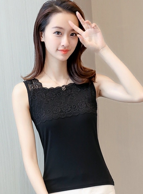 2019春夏韩版女装蕾丝吊带背心女莫代尔无袖内搭修身打底衫小衫潮