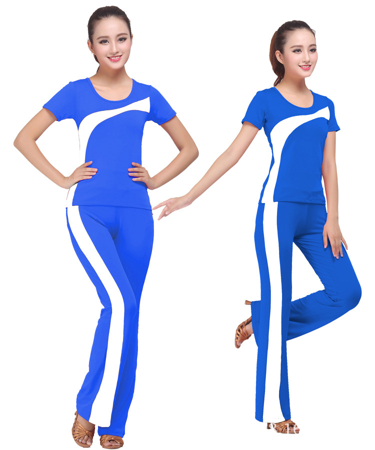 紧身健身套装健美操服装女瑜伽服广场舞服舞蹈演出服体操服跳操服在类目 女装/女士精品, 唐装/民族服装/舞台服装, 民族服装/舞台装中 - 来自Buy2taobao.com提供专业的淘宝代购服务