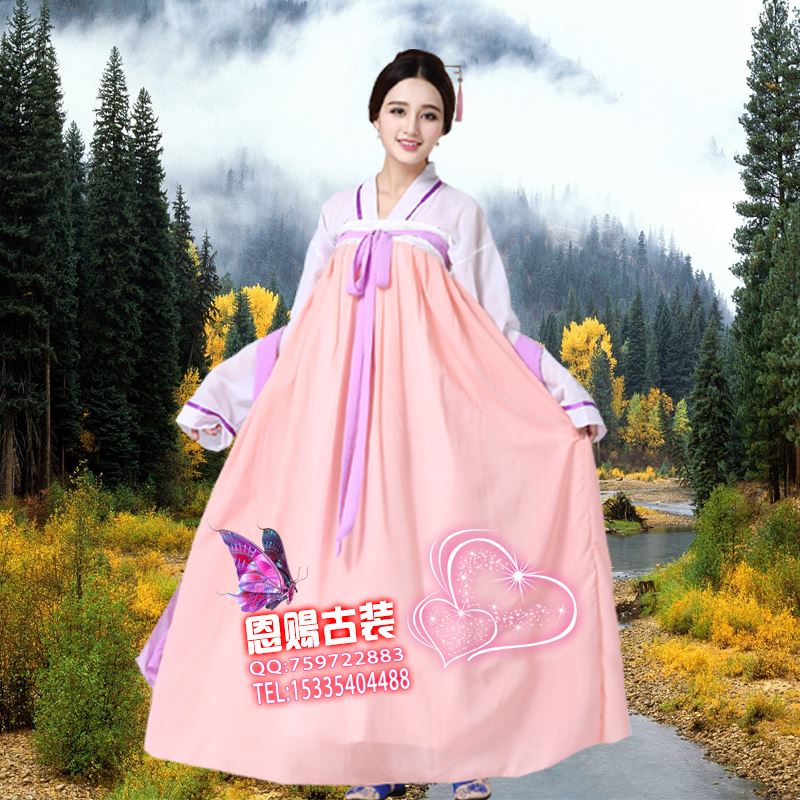 長款小女孩優雅女舞台中國風對襟漢服韓服古典學生抹胸秋季流仙裙在類目 女裝/女士精品, 唐裝/民族服裝/舞臺服裝, 民族服裝/舞臺裝中 - 來自Buy2taobao.com提供專業的淘寶代購服務