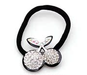 Smiling withholding made by the diamond-cherry rope band Korea female hair hair hair hair accessories