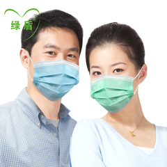 绿盾PM2.5无纺口罩（5片装）成人型均码   一次性口罩