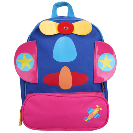 冠军小熊幼儿园宝宝儿童书包 可爱卡通飞机男女孩子旅行双肩背包