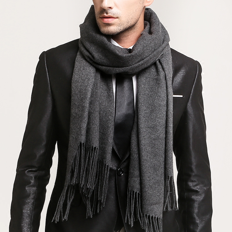 沃达卡伦男士纯色围巾