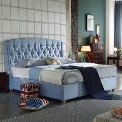 布床美式床现代北欧床1.8米软床公主床家具法式双人床欧式布艺床