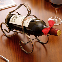 创意红酒架 欧式葡萄酒架子 复古酒架 铁艺摆件置物架 红酒收纳架