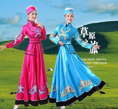 少数民族蒙古族鄂温克族鄂伦春族达斡尔族民族舞蹈舞台演出服装