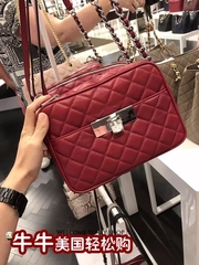 【美国代购】Michael Kors MK 新款菱格小方包 链条包单肩斜挎包