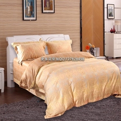 华福品牌植物羊绒布料超柔全棉床上用品高档可定制床单被套四件套