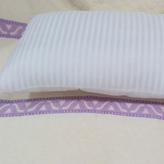 交织棉缎条纹枕头枕芯单人一只装 学生舒适纤维单只枕心床上用品