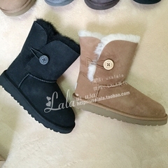 LALA 美国代购 UGG 单扣 5803 5991雪地靴 短靴女 宝宝儿童成人