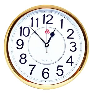 上海555三五牌石英钟钟表挂钟客厅圆形简约现代办公大挂钟14英寸