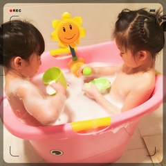 儿童洗澡桶 超大号婴儿洗澡盆可坐塑料泡澡桶加厚保温 宝宝浴桶